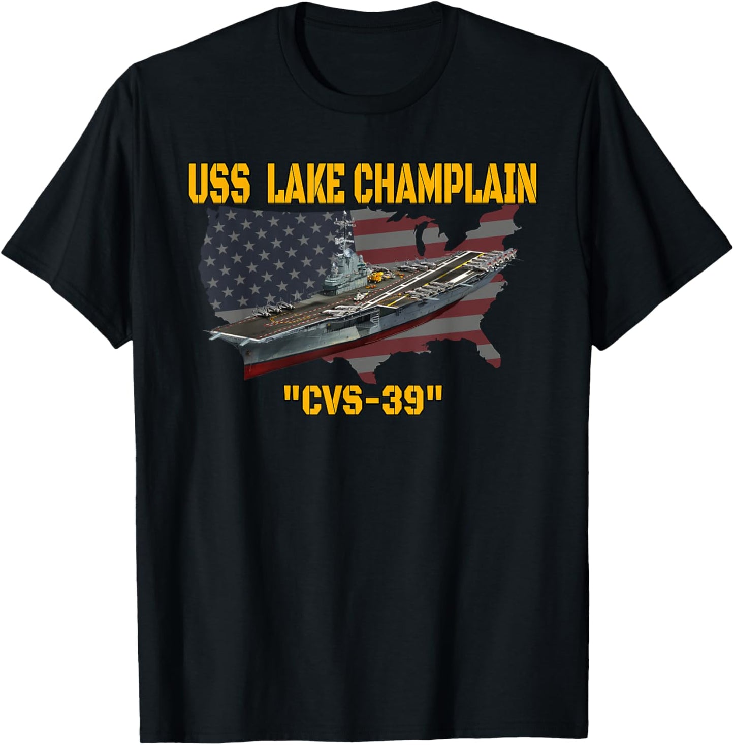 Aircraft Carrier USS Lake Champlain CVS-39 Veterans Father T-Shirt