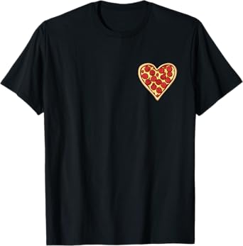 Pizza Love Valentines Day Heart Minimalist T-Shirt