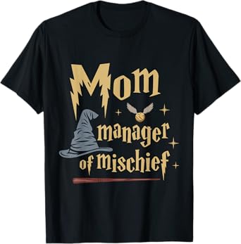 Funny Women Magical Mom Manager of Mischief Mother's Day T-Shirt