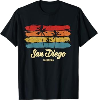 Vintage San Diego California Palm Trees CA Retro T-Shirt