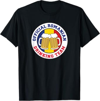 Official Romanian Drinking Team Flag of Romania Beer Funny T-Shirt