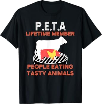 Funny P.E.T.A People Eating Tasty Animals BBQ Lover Design T-Shirt