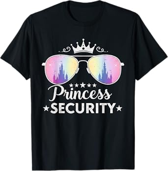 Princess Security Retro Castle Matching Family Birthday T-Shirt