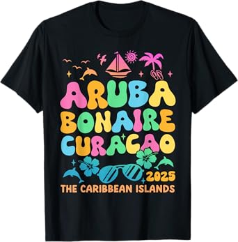 Aruba Bonaire Curacao 2025 Island Carribbean Traveling Trip T-Shirt