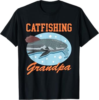 Catfishing Grandpa | Catfish Fisherman Catfishes Fishing T-Shirt