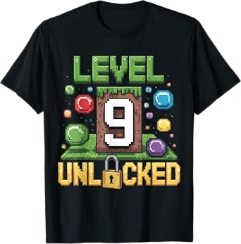 Birthday Children's Shirt Level 9 Unlocked 9 T-Shirt