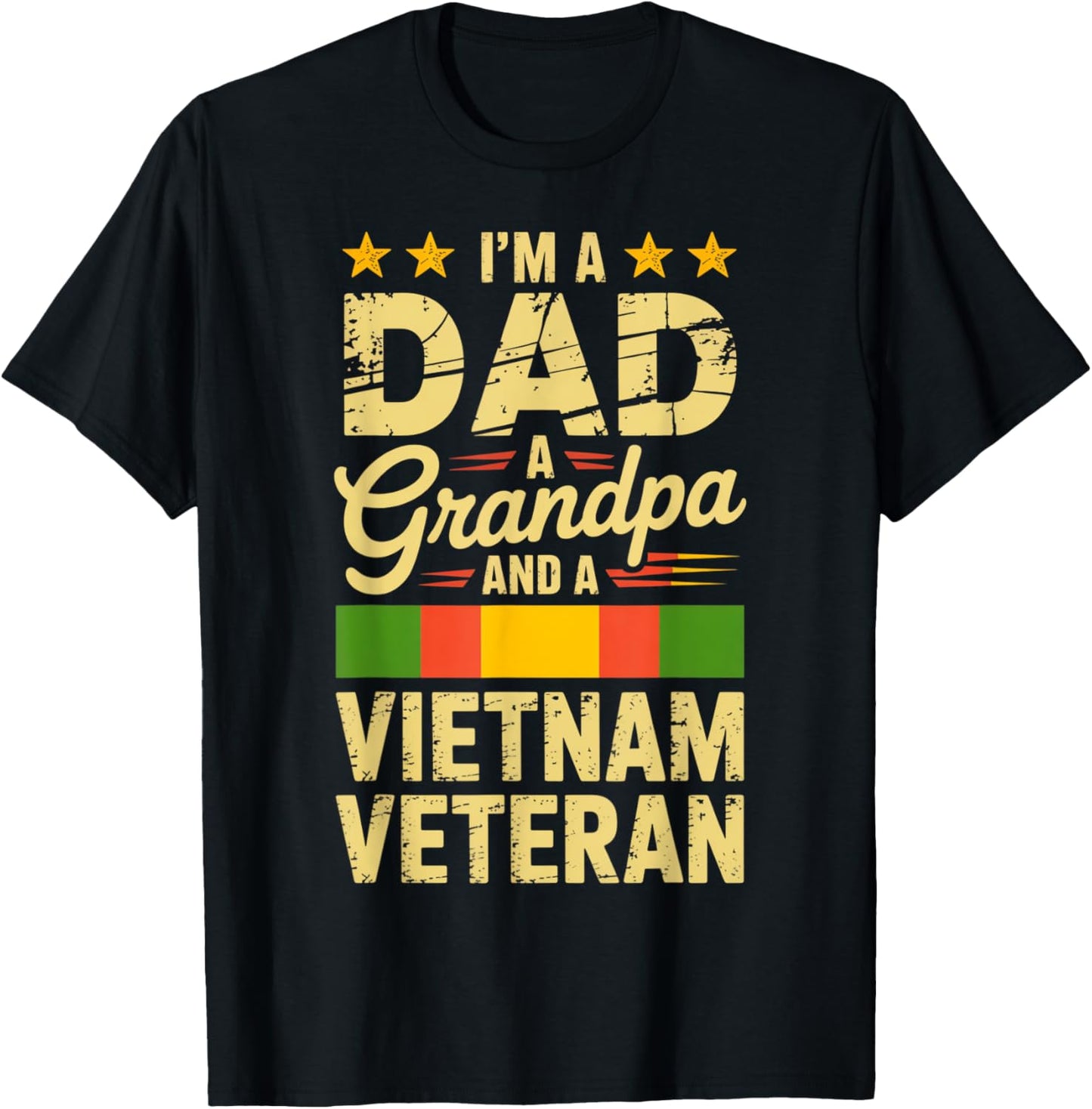 Dad Grandpa Veteran Vietnam Veteran Vintage for Men Grandpa T-Shirt