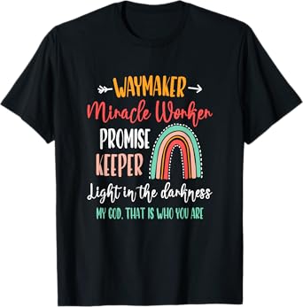 Waymaker Promise Keeper Miracle Worker Christian Kids Jesus T-Shirt