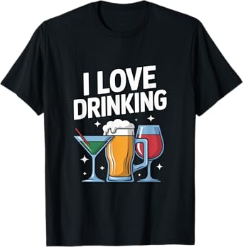 I Love Drinking Beverage Humor T-Shirt