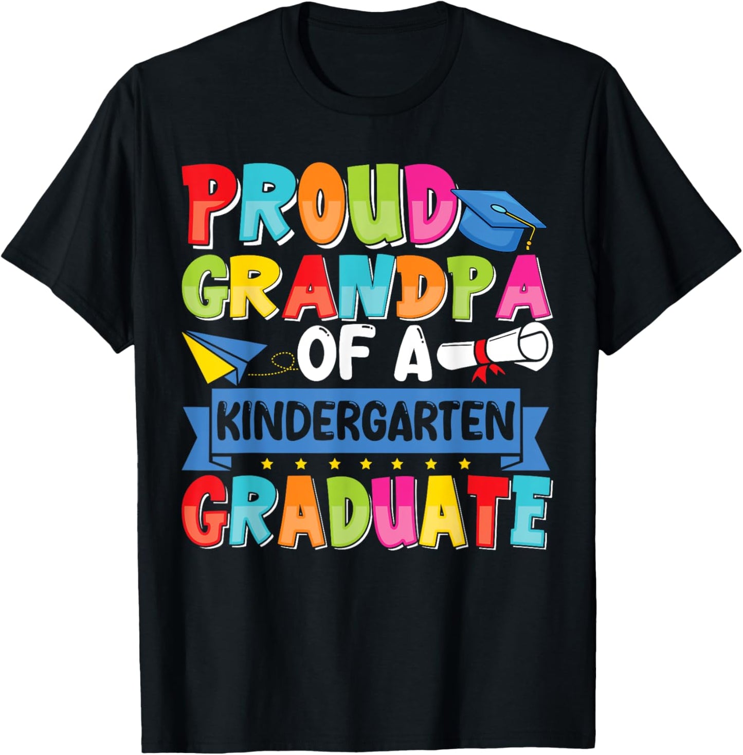 Proud Grandpa Class of 2025 Kindergarten Graduate Graduation T-Shirt