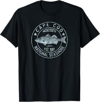 JCombs: Cape Cod National Seashore, MA, Striped Bass T-Shirt