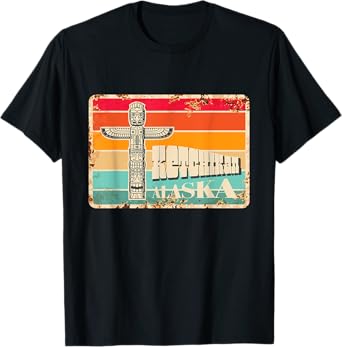 Vintage Rusty Signboard Ketchikan Indian Totem Alaska T-Shirt