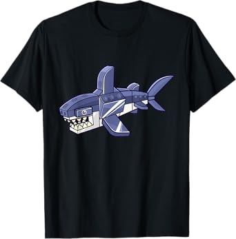 Shark Master Builder Building Blocks Boys Kids T-Shirt