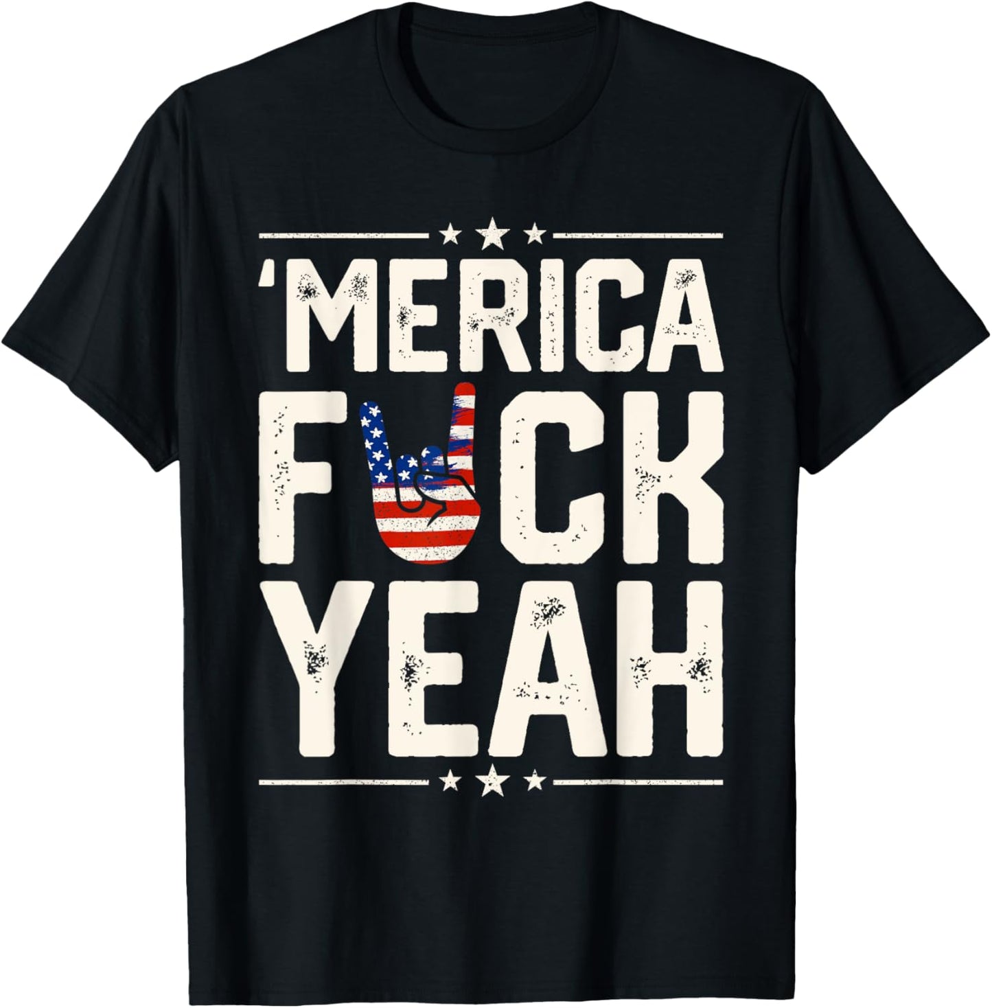 Funny Merica Fuck Yeah 4th Of July Patriotic USA Men Women T-Shirt