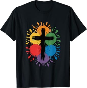 LGBTQ Gay Cross Christian Faith Pride T-Shirt