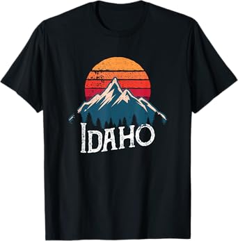 Vintage Idaho ID Mountains Outdoor Wildness Retro T-Shirt T-Shirt