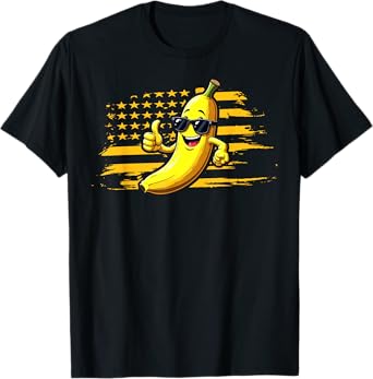 Graphic Bananas Proud Name Retro American Flag Bananas Lover T-Shirt