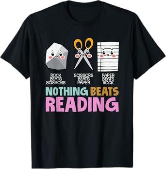 rock paper scissor nothing beats reading T-Shirt