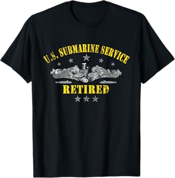 U.S Submarines Service Retired Veteran Military Patriotic T-Shirt