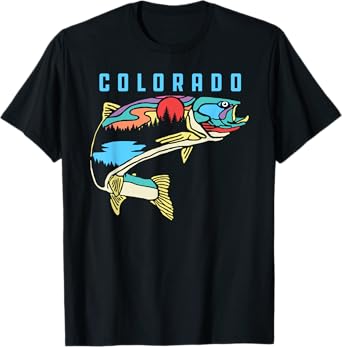 Colorado Trout Illustration Fishing Graphic Design T-Shirt T-Shirt