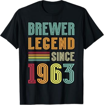 Brewing Legend 1963 Brewery Brewmaster 62 Years Brewer T-Shirt