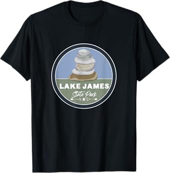 Lake James State Park North Carolina NC Cairn Stone Stack T-Shirt