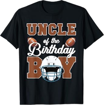 Uncle Of The Birthday Boy Football Party Family Matching T-Shirt
