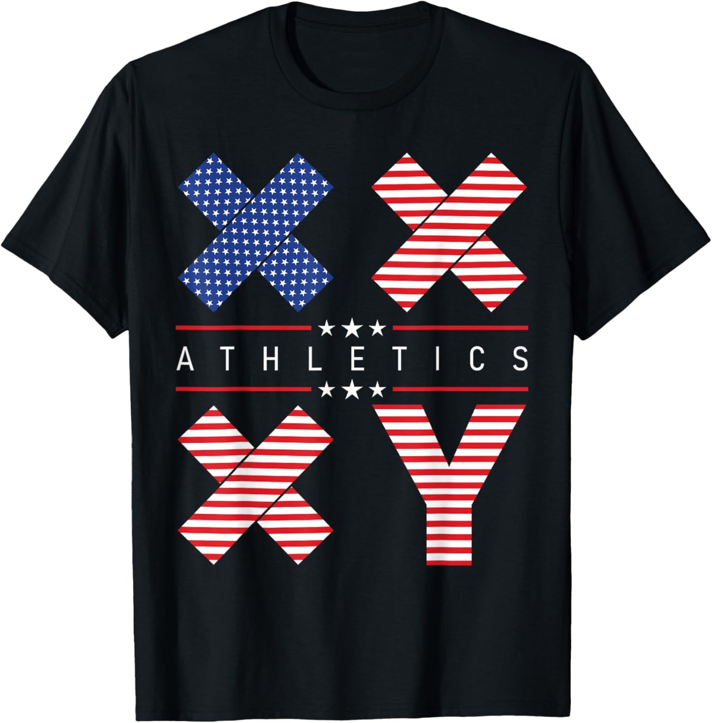 Gender Genetic American Flag Xx Xy Science Athletic Pride T-shirt