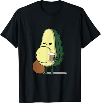 funny avocado with beer belly for men and women T-Shirt