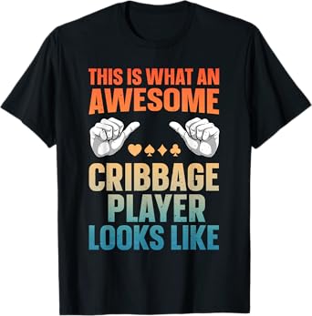 Cribbage Art For Men Women Cribbage Board Cribbage Players T-Shirt