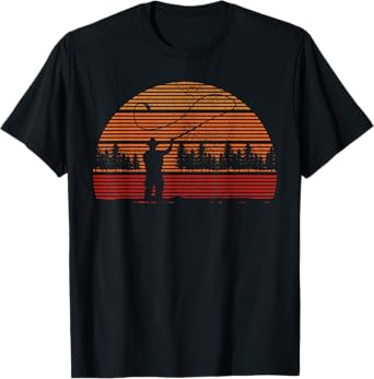 Fly Fishing Vintage Retro Trout Fishing Fisherman Gift T-Shirt