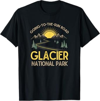Going-To-The-Sun Road Glacier National Park Retro Montana T-Shirt