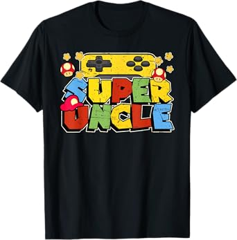 Gamer Super Uncle Funny Father Day Gifts For Uncle T-Shirt