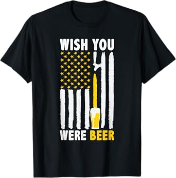 Wish You Were Beer Vintage Craft Beer Home Brewing Brewery T-Shirt