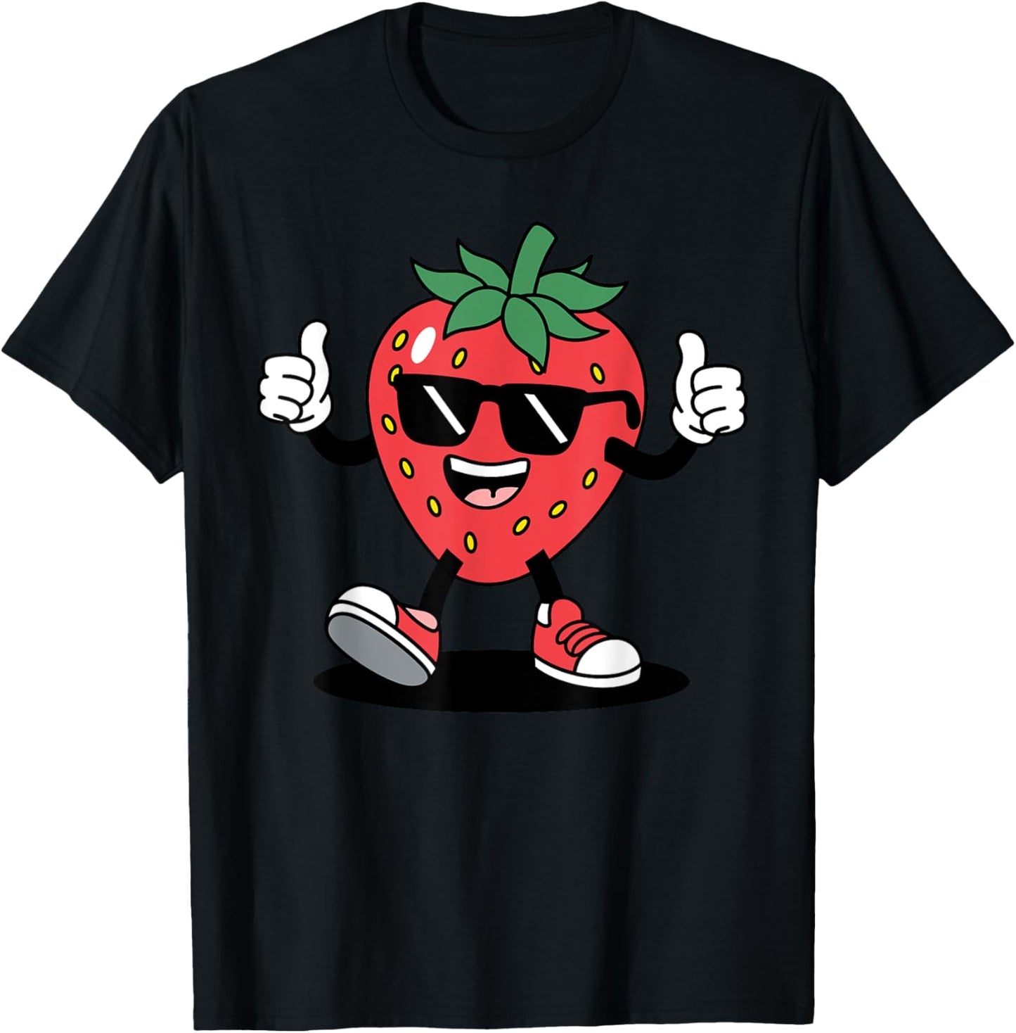 Funny Strawberry Design For Boys Men Fruit Strawberry Lover T-Shirt