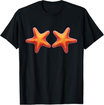 Mermaid Starfish Bikini Fancy Dress Costume Shell Bra T-Shirt