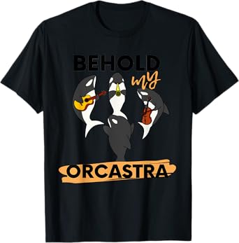 Funny Orca Orcastra Graphic Killer Whale Pun Gift T-Shirt