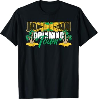 Jamaican Drinking Team Jamaica Flag Beer Lover Men Women T-Shirt