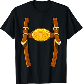 Oktoberfest Lederhosen German Beer Fest Costume Men Women T-Shirt