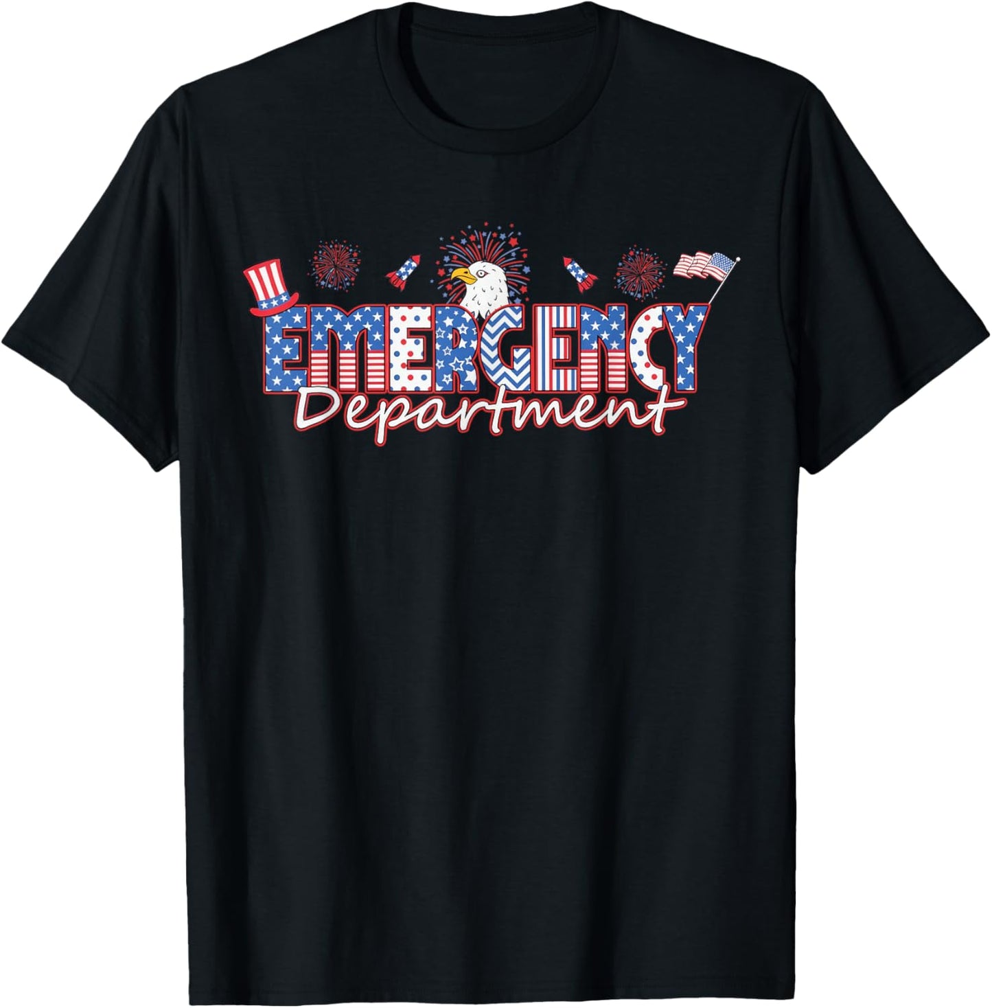 Emergency Department 4th Of July Usa Emergency Room Nurse T-shirt
