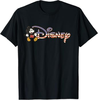 Disney Americana Mickey Mouse USA Vacation Trip Logo T-Shirt