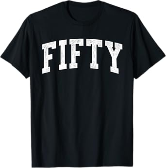 Fifty Minimalist 50th Birthday Design 50-Year-Old T-Shirt