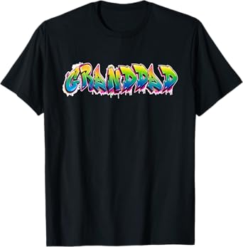 Airbrush Graffiti Grandpa Granddad Street Artist T-Shirt