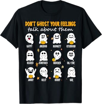 Halloween School Counselor Don't Ghost Your Feeling Teacher T-Shirt