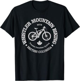 Vintage Whistler Camping Mountain Nature Cycling T-Shirt