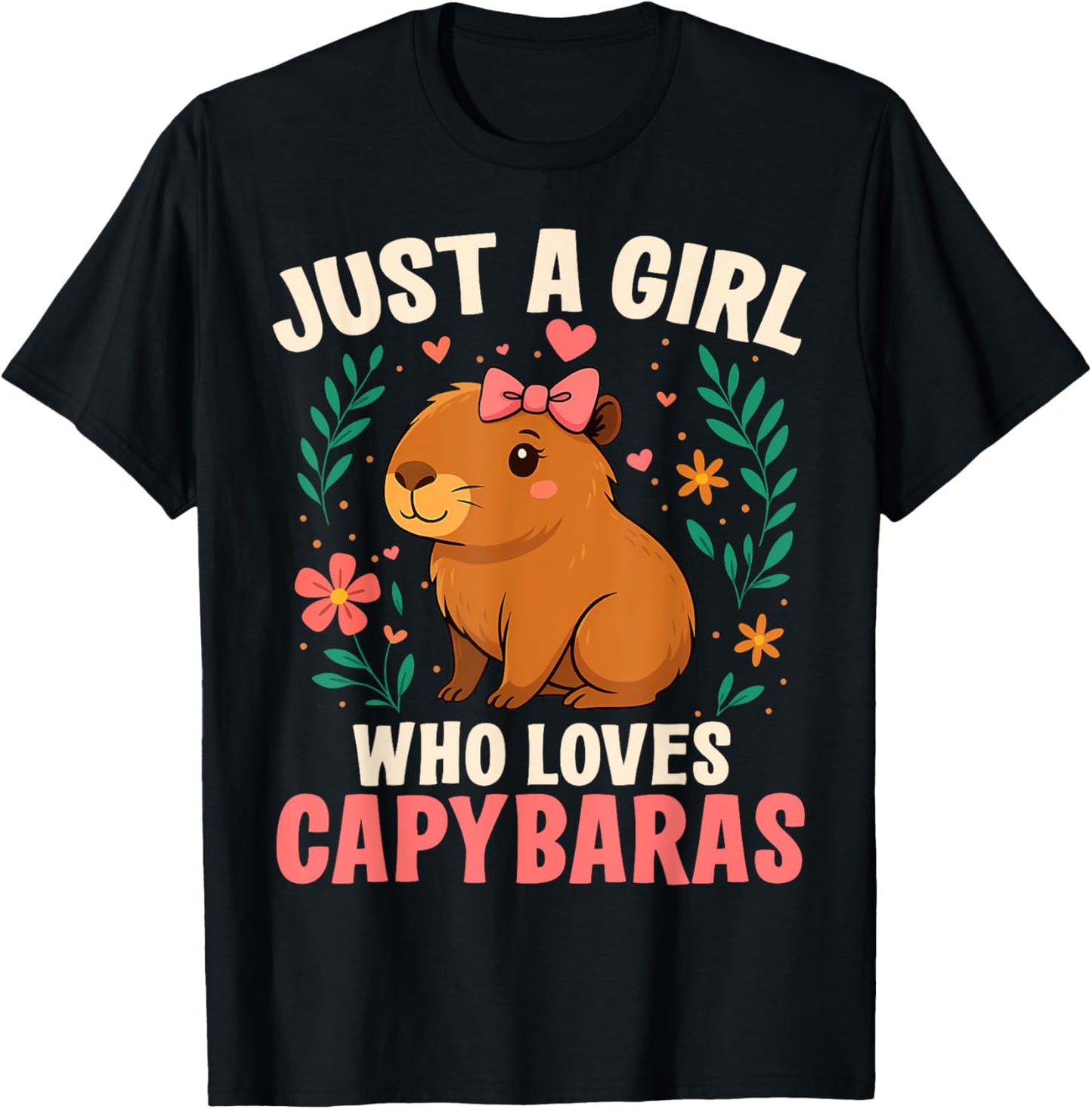 Just a Girl Who Loves Capybaras Cute Rodent Animal T-Shirt