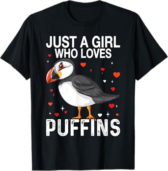 Just a Girl Who Loves Puffins Iceland Seabird Love Puffins T-Shirt