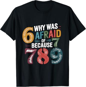 Why was six afraid of seven Because 789 Funny T-Shirt