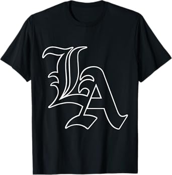 LA | Los Angeles, California | White Text, Classic, Vintage T-Shirt