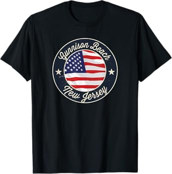 Gunnison Beach - Patriotic New Jersey Souvenir Women Kids Men T-Shirt